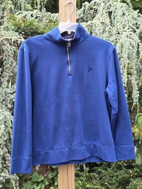 Nautica Men's Royal Blue Half-Zip Pullover Sweater